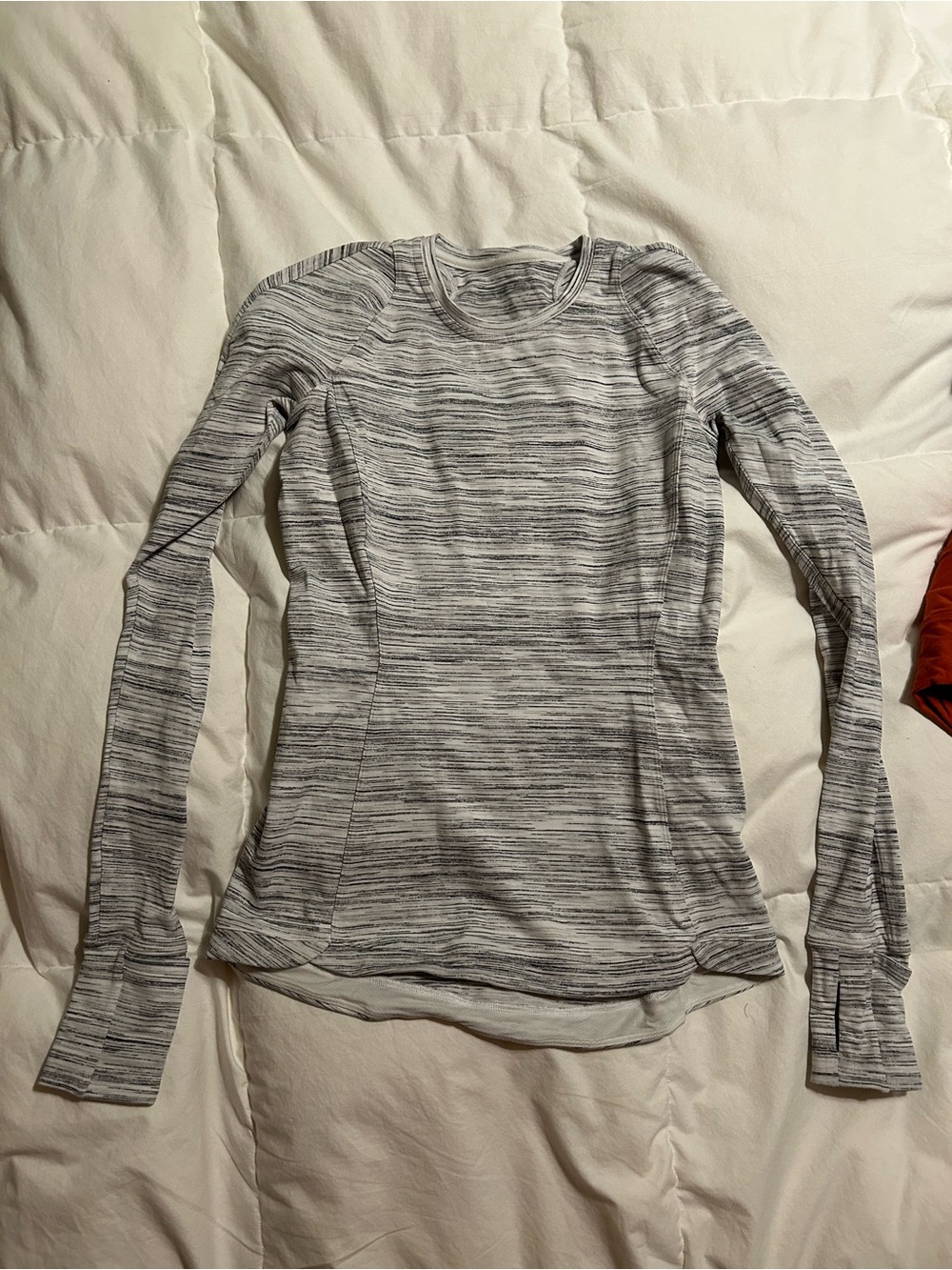 Heathered Gray Long-Sleeve Women's Athletic Top